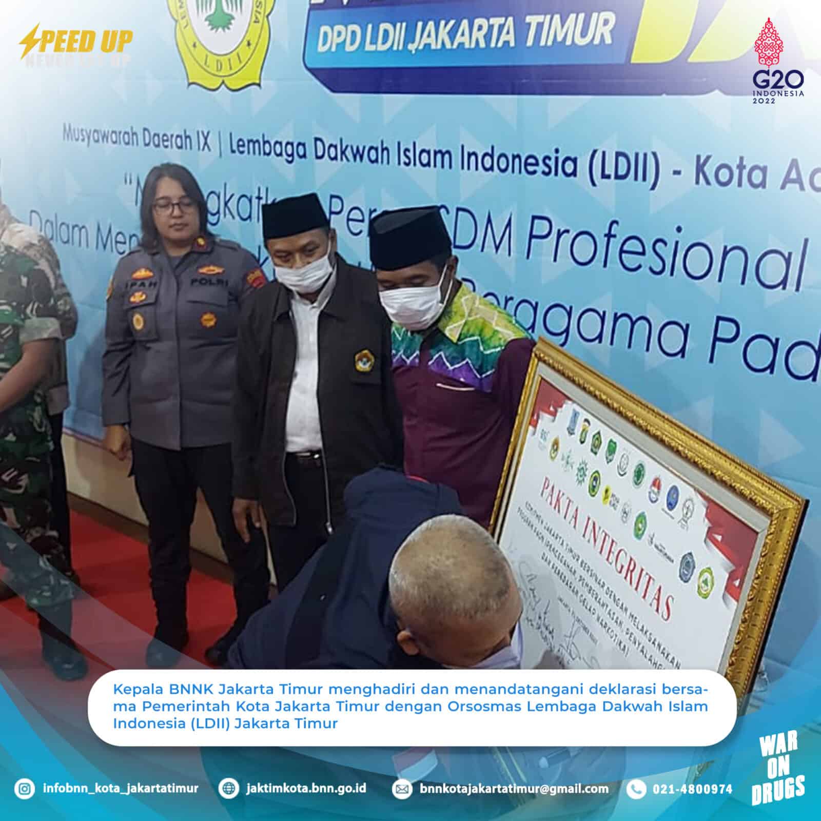 Kepala BNNK Jakarta Timur Hadiri Deklarasi & Komitmen Bersama Pemkota Jakarta Timur dengan Orsosmas Lembaga Dakwah Islam Indonesia (LDII) Jakarta Timur Kepala BNNK Jakarta Timur Hadiri Deklarasi & Komitmen Bersama Pemkota Jakarta Timur dengan Orsosmas Lembaga Dakwah Islam Indonesia (LDII) Jakarta Timur
