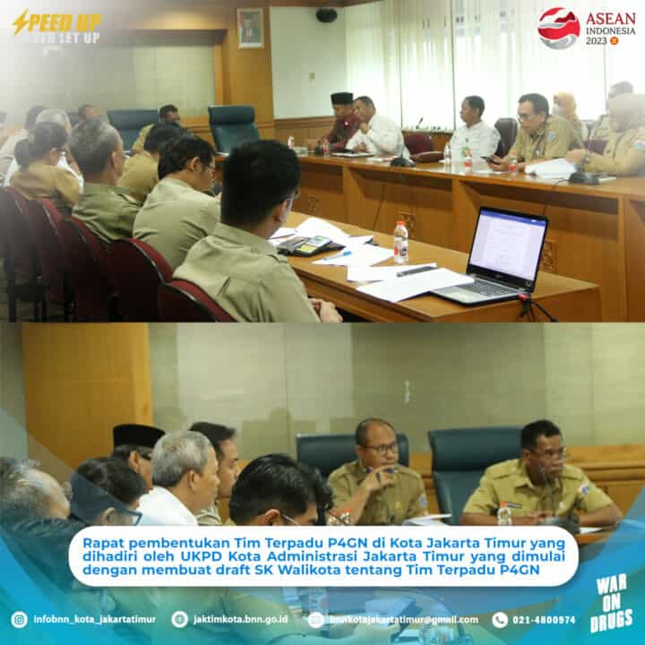 Walikota Administrasi Jakarta Timur Bersama BNN Kota Jakarta Timur Membentuk Tim Terpadu P4GN Walikota Administrasi Jakarta Timur Bersama BNN Kota Jakarta Timur Membentuk Tim Terpadu P4GN