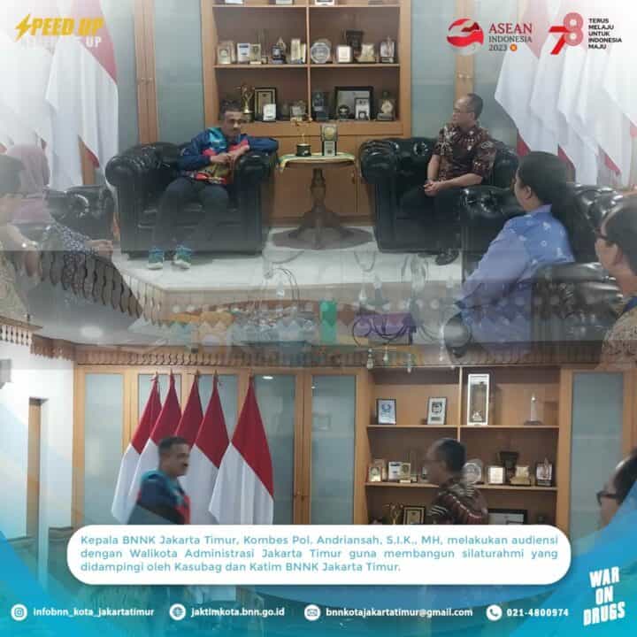 Kepala BNNK Jakarta Lakukan Audiensi Dengan Walikota Administrasi Jakarta Timur