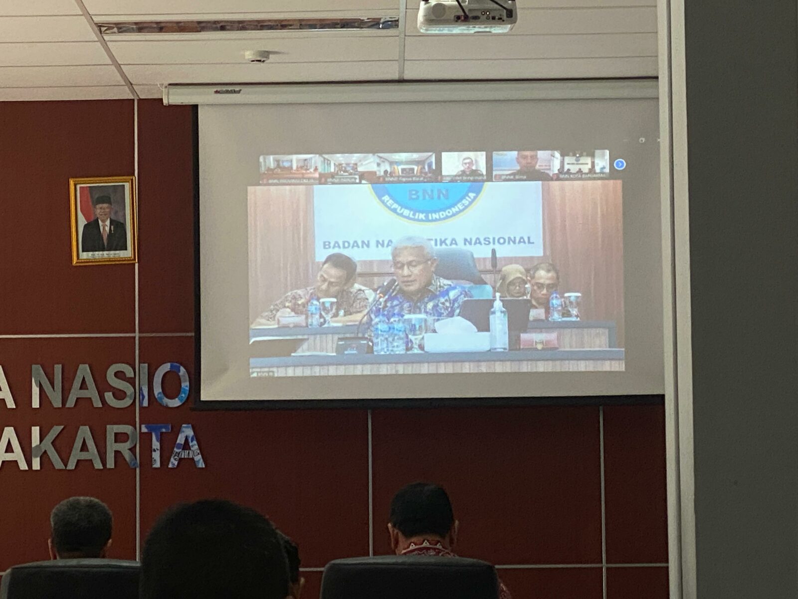 Monitoring Evaluasi (MONEV) Bidang Pemberantasan secara daring di BNNP DKI Jakarta