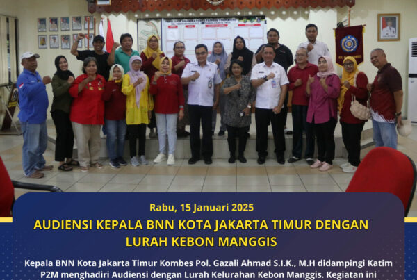 Audiensi Kepala BNN Kota Jakarta Timur Dengan Lurah Kebon Manggis