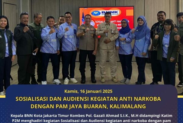 Sosialisasi P4GN dan Audiensi Kegiatan Anti Narkoba Dengan PAM Jaya Buaran