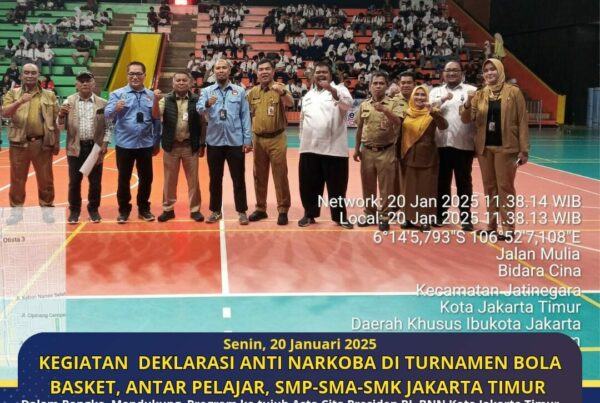 Deklarasi Anti Narkoba di Turnamen Bola Basket, Tingkat SMP, SMA, SMK, se-Jakarta Timur