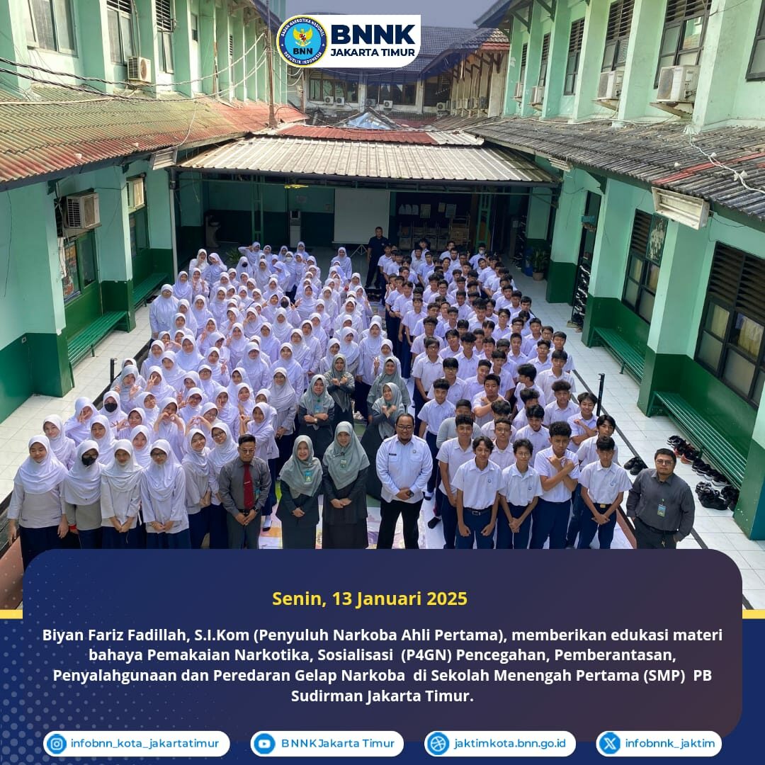 Sosialisasi bahaya Narkoba SMP PB Sudirman Sosialisasi bahaya Narkoba SMP PB Sudirman